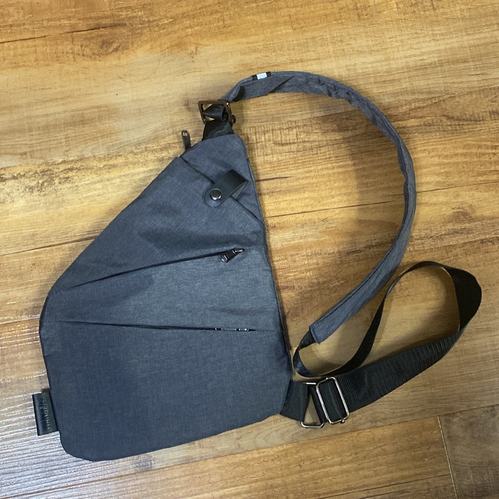 Wander Charcoal Gray Crossbody Sling Bag
